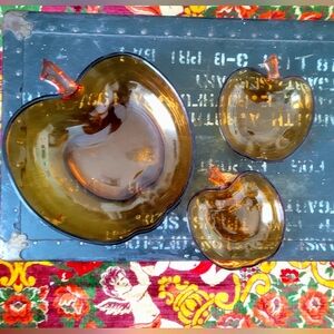 Vintage hazel atlas orchard 3 piece set